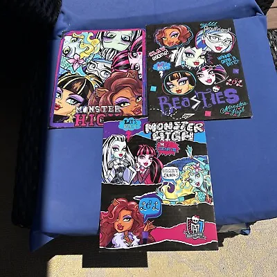 3 Monster High Folders 2 Pocket School Portfolio Folders • $9.90