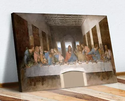 CANVAS WALL ART The Last Supper Leonardo Da Vinci 30MM DEEP FRAMED PRINT • £37.99