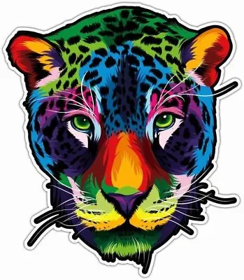 Abstract Jaguar Cat Wildlife Animal Car Bumper Window Sticker Decal 4 X5  • $3.99