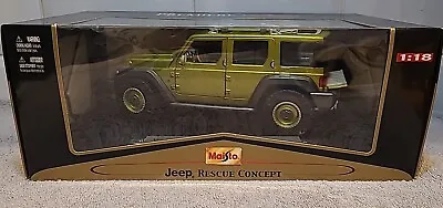 Boxed Jeep Rescue Concept  Premiere Edition Metal Die Cast Model 1/18 Maisto • £58.99