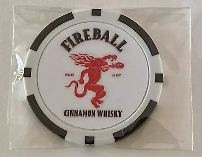 FireBall Cinnamon Whiskey - Magnetic Clay Poker Chip - Golf Ball Marker • $8.95