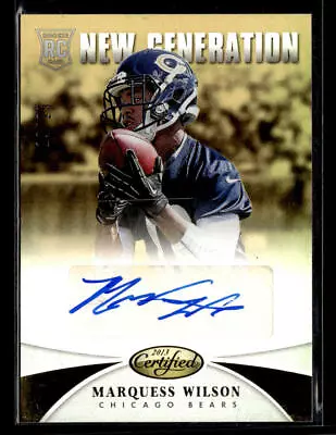 2013 Certified Mirror Gold Signatures #264 Marquess Wilson RC /25 • $4.99