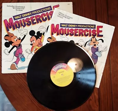 1972 Walt Disney Productions Mousercise With Exercise Book LP Vinyl Record • $17.99