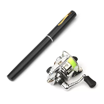 1M Pocket Collapsible Fishing Rod Reel Combo Mini Pen Fishing Pole • $26.22