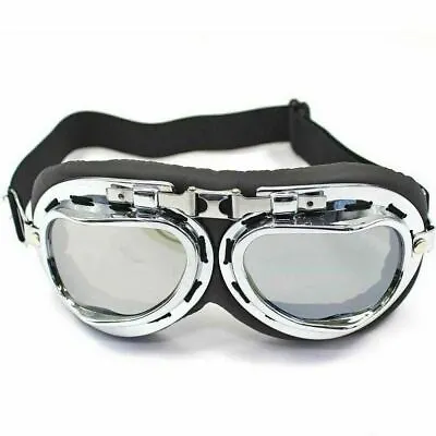 Red Baron Pilot Aviator Flying Goggles Vintage Motorcycle Racer Steam Punk Rxt • $10.40