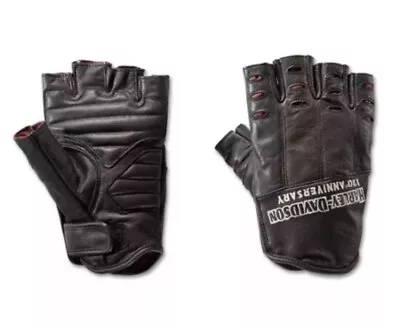 Harley-Davidson 120th Anniversary True North Fingerless Leather Gloves Men’s XL • $49.99