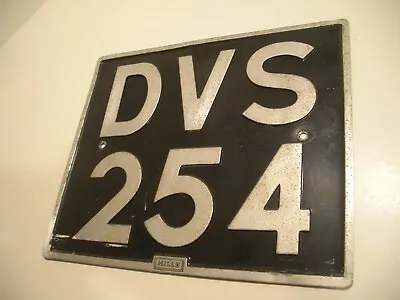 Vintage 1930s-1940s Greenock Scotland UK Alum Black/Silver License Plate DVS 254 • $49.95