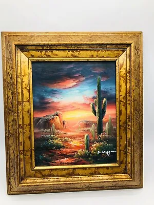 Signed B Duggan Oil? Acrylic? Painting Southwestern Desert Framed Painting • $209.25