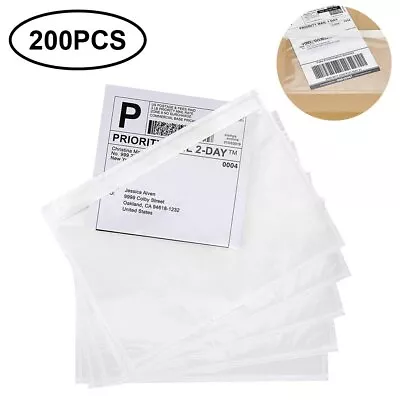 200 Clear Packing List 7.5x5.5 Invoice Shipping Envelopes Top Load Seft Adhesive • $19.97