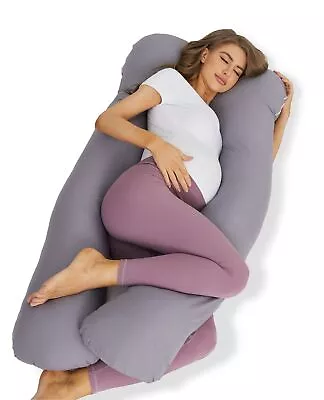 Pregnancy Pillow For Sleeping U Shaped Maternity Pillow - 56 Inch With Grey ... • $36.81