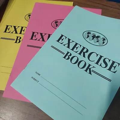 A4 Exercise Books 3 Pack Coloured Covers Ideal For Workbook Homework • £2.28