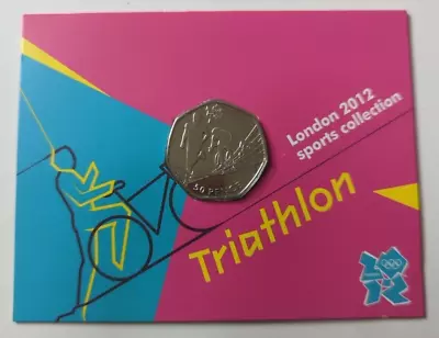 Royal Mint Olympic 50p Fifty Pence  Coin Brilliant Uncirculated - Triathlon • £0.01
