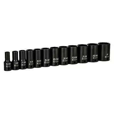 Capri Tools 3/8 In. Drive Semi-Deep Impact Socket Set SAE 12-Piece • $39.99