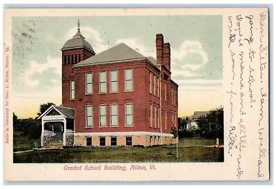 1907 Exterior Graded School Building Milton Vermont VT Vintage Antique Postcard • $9.98
