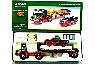 Corgi 31704 EDDIE STOBART Gift-Set THAMES TRADER Platform Trailer & MORRIS 1000 • £39.99