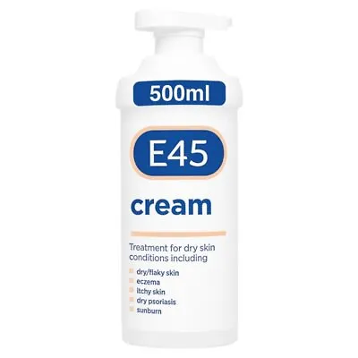 E45 Moisturiser Cream Body Face And Hands Cream For Dry Skin Pump 500g • $45.29