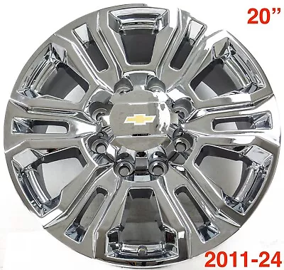 4 New Chevy 2500 3500 HD 8 Lug Chrome Replica 20” Wheels Rims 8x180 2011-24 5957 • $1595