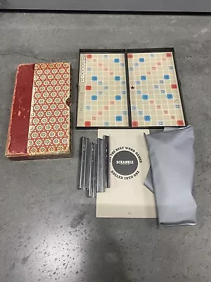 Vintage Scrabble Travel Game - Magnetic W/  Tiles And Accessories • $45