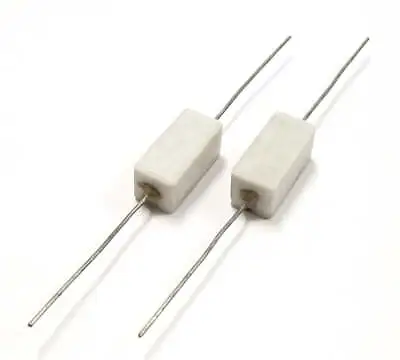 Lot Of 2 4 Ohm 5 Watt Wirewound Ceramic Power Resistors 5W (5W4D0) • $1.79