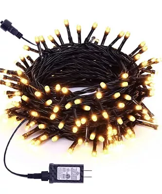 Warm White 100 Ft 300 LED Christmas Lights 8 Modes Timer Function Low Voltage • $18.38