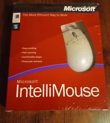Vintage Microsoft IntelliMouse W Box  Papers And Floppy Disc Original 90s  • £51.88