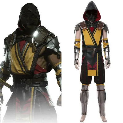 Game Mortal Kombat 11 Scorpion Cosplay Costume Male Outfit Full Set  • $113.30