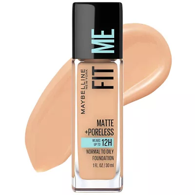 Maybelline Fit Me Matte + Poreless Liquid Oil-Free Foundation Makeup Buff Beige • $9.99