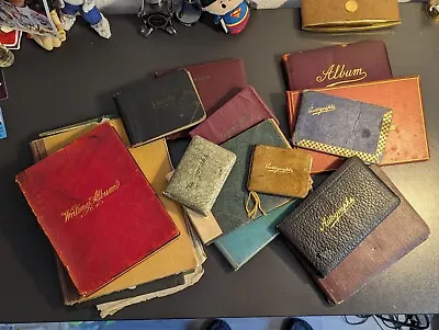 11 Autograph Books - Laurence Olivier Douglas Bader Denis Compton And Many... • £18