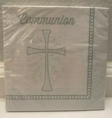 Divinity Silver Pattern Communion Luncheon Napkins Party Decoration 16 -2Ply • £2.88