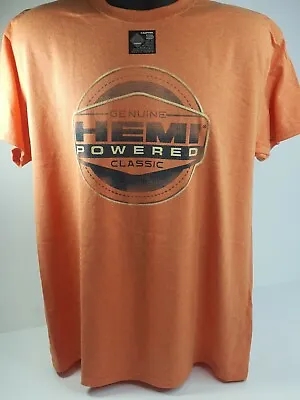 Orange T-Shirt - HEMI Powered Genuine Classic Emblem - MOPAR Licensed • $17.99