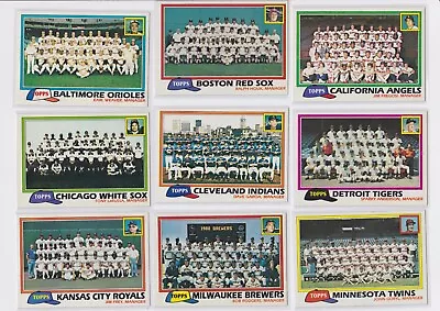 1981 Topps Team Picture Cards - Choose The Ones You Need            (BTC-81-00) • $1.25