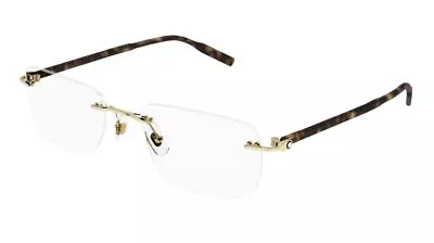 NEW Mont Blanc MB0221o-006 Gold Havana Eyeglasses • $177.70