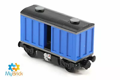 Train Blue Cargo Carriage Set 6x16 Made From Genuine Lego® Pieces - Free Postage • $49.95