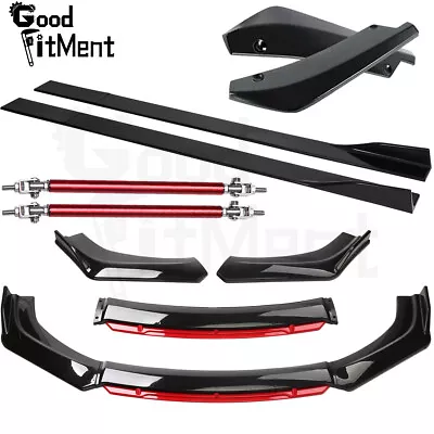 Front Rear Bumper Lip Splitter Strut Rods Side Skirt For For VW Golf MK5 MK6 MK7 • $178.67