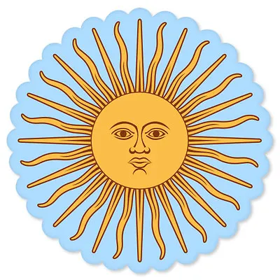 Argentina Sun Of May Sol De Mayo Car Bumper Sticker Window Decal 4  X 4  • $3