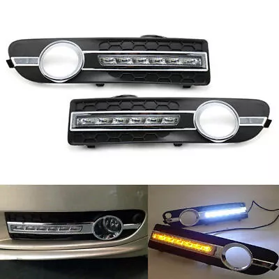 LED DRL Daytime Running Light Fog Lamp W/ Turn Signals For Volvo S80 2007-2013 A • $93.68