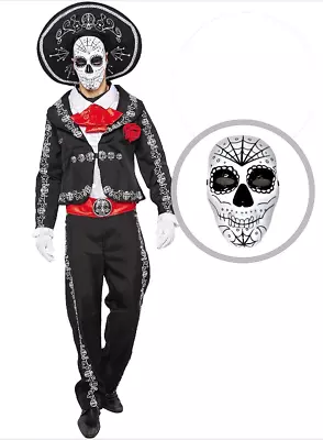 Mens Day Of The Dead -Dia Muertos - Mariachi Senior Adult Costume Set • $30