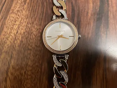 Michael Kors Two-tone Chain Link Ladies Watch W/ White Stones; Box Included • $34