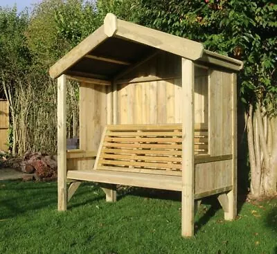 Cottage Arbour Fully Enclosed Wooden Garden Bench Sits 3 • £487.14