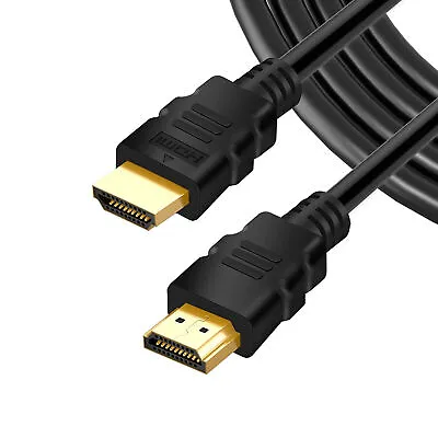 HDMI Cable V1.4 1m 2M 3M - 4M Long Gold Lead LCD Full HDTV 3D PS3 Xbox 360 SKY • £1.99
