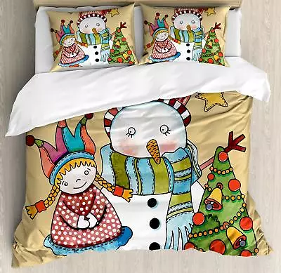 Christmas Season Duvet Cover Set Twin Queen King Sizes With Pillow Shams • $69.99