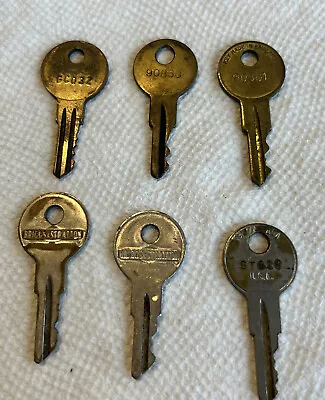 6 Vintage Gas Fuel Keys Briggs & Stratton Made In England Brass Non-magnetic • $12