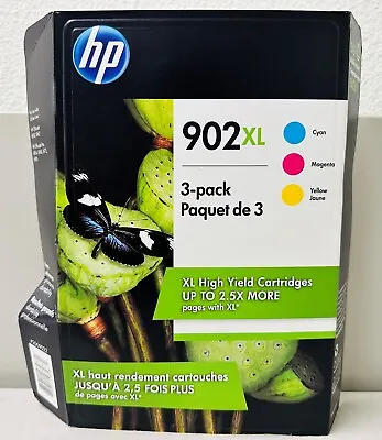 New Genuine HP 902XL Color 3PK Ink Cartridges Box OfficeJet Pro 6954 6968 • $32.75