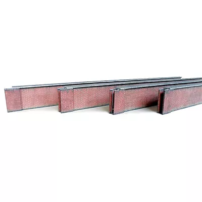 5' Modern Red Brick Lineside Weathered Wall N Gauge Card Kit - Graham Farish • £5.76