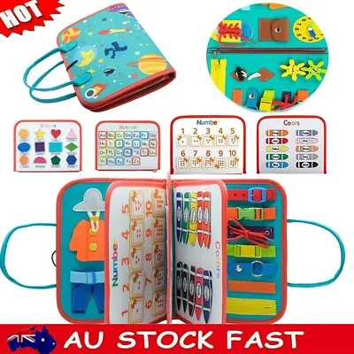 Busy Board For Toddlers Kids Montessori Toys For 1 2 3 4 Year Old Boys Toys AgSK • $23.46