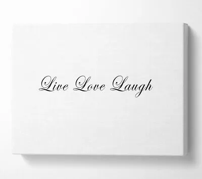 £21.99 • Buy Love Quote Live Love Laugh 2 White Canvas Wall Art Home Decor Large Print