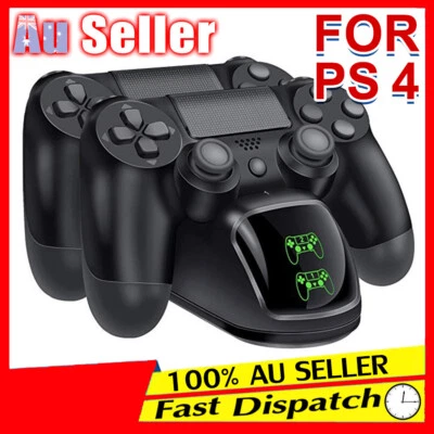$20.98 • Buy LED For PS4 Charger Controller Dual Charging Dock Stand 4 Shock