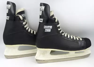 CCM Champion 2000 SL-1000 Hockey Ice Skates Black Men’s Shoe Size 11 • $29.95