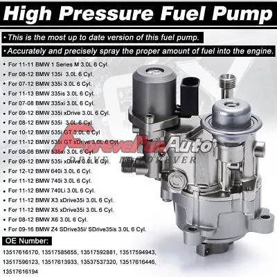 $169 • Buy High Pressure Fuel Injection Pump For BMW N53 N54 N55 Engine 335i 535i X5 X6 Z4
