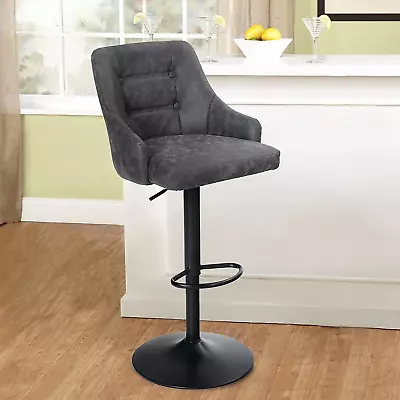 MAISON ARTS Swivel Adjustable Bar Stool With Back For Kitchen Counter Padded Cou • $161.14